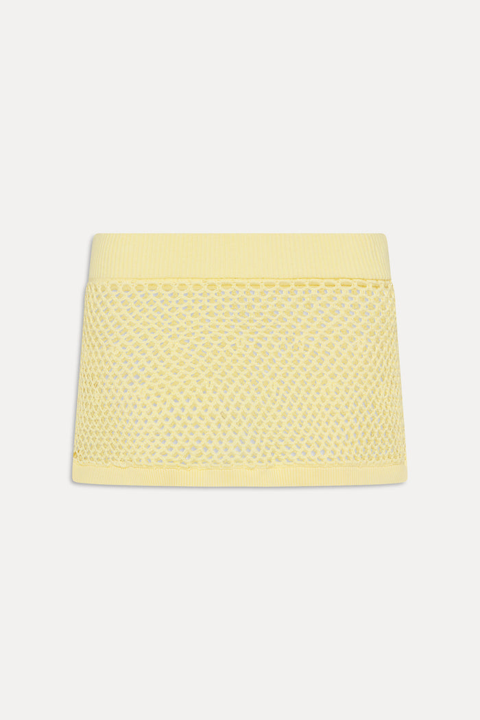 Adaline Crochet Mini Skirt - Whipped Butter