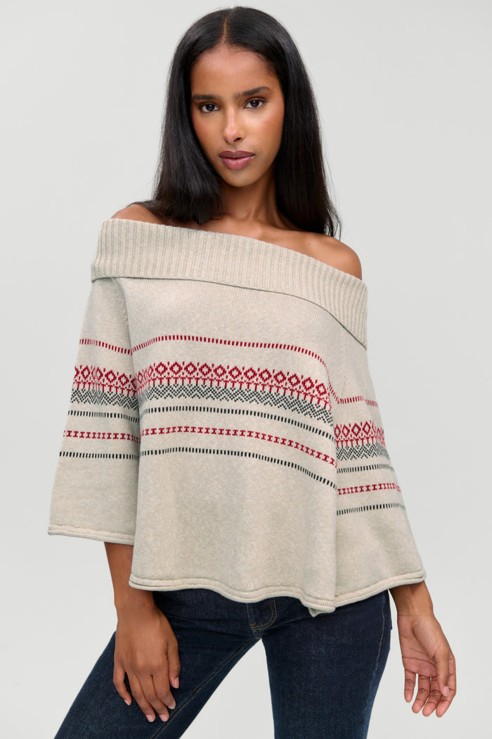 Adams Cotton Knit Poncho - Taos