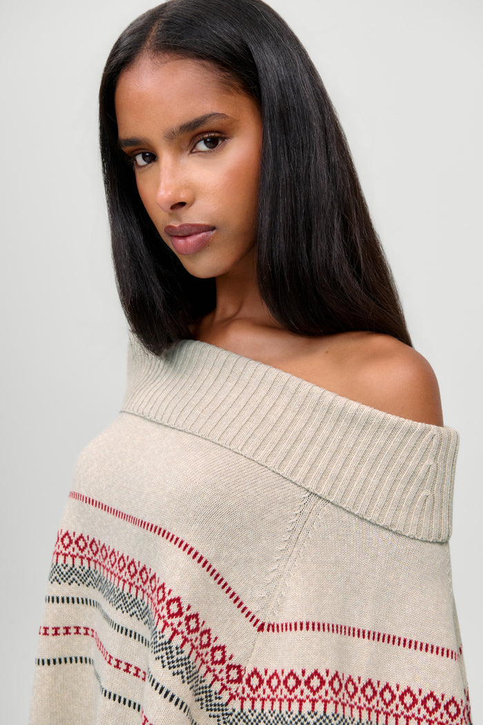Adams Cotton Knit Poncho - Taos