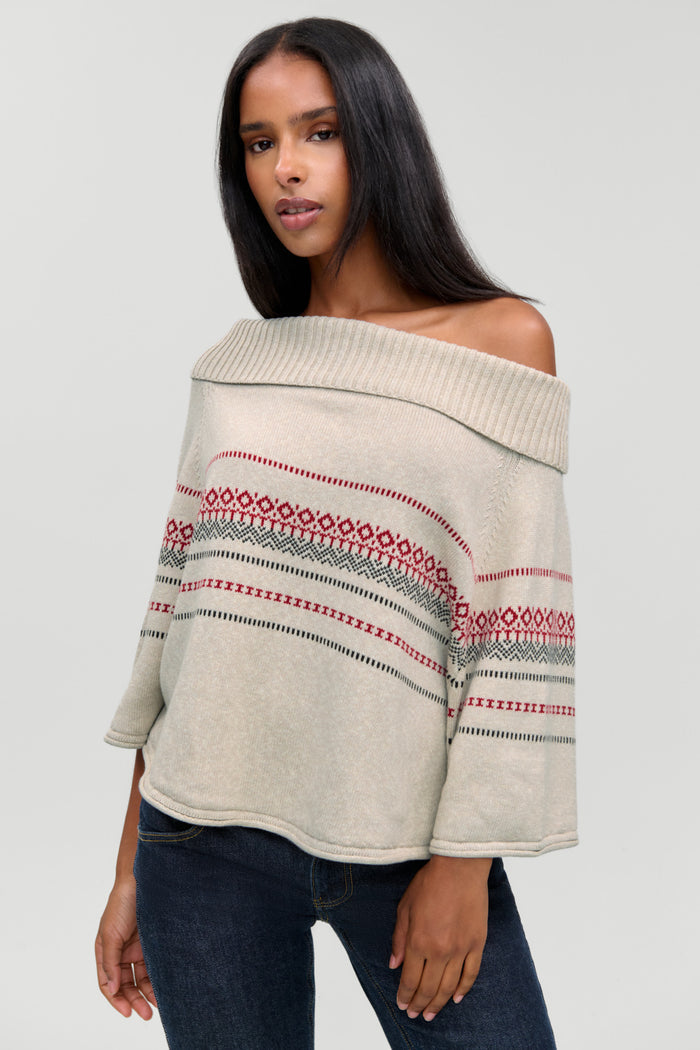 Adams Cotton Knit Poncho - Taos