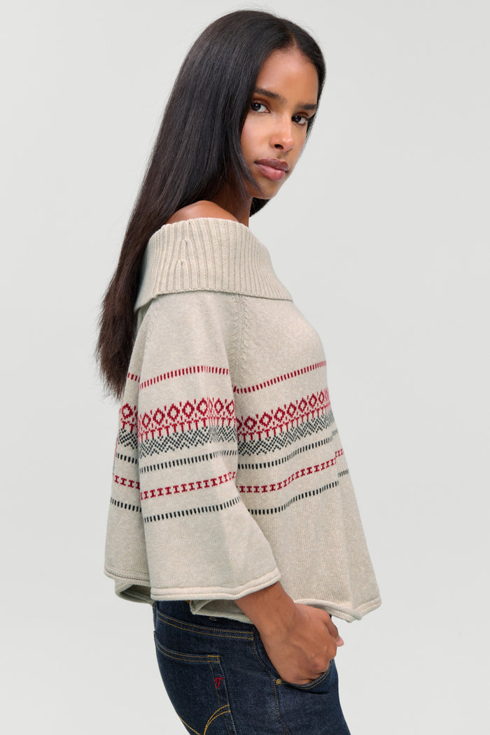Adams Cotton Knit Poncho - Taos