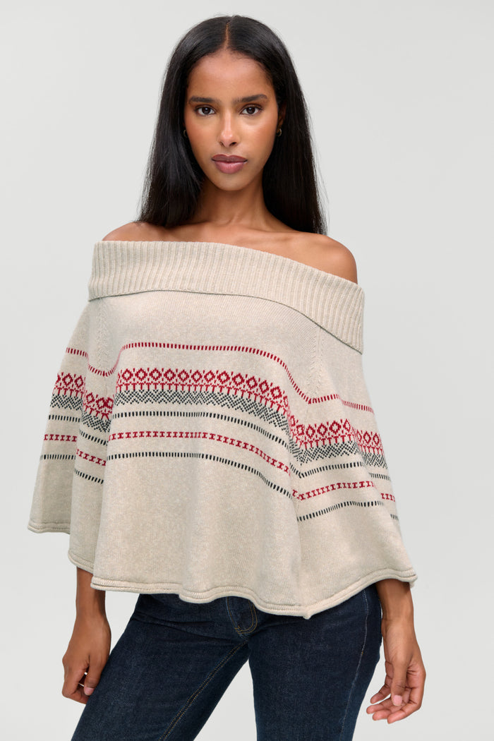 Adams Cotton Knit Poncho - Taos