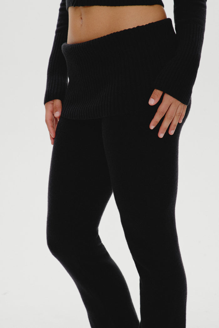 Aimee Knit Pants Black