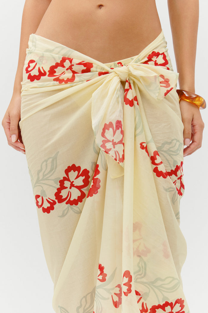 Alessia Cotton Sarong - Hibiscus Beach