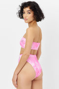 Anne Terry Full Coverage Bikini Bottom Distorted Pink Dye