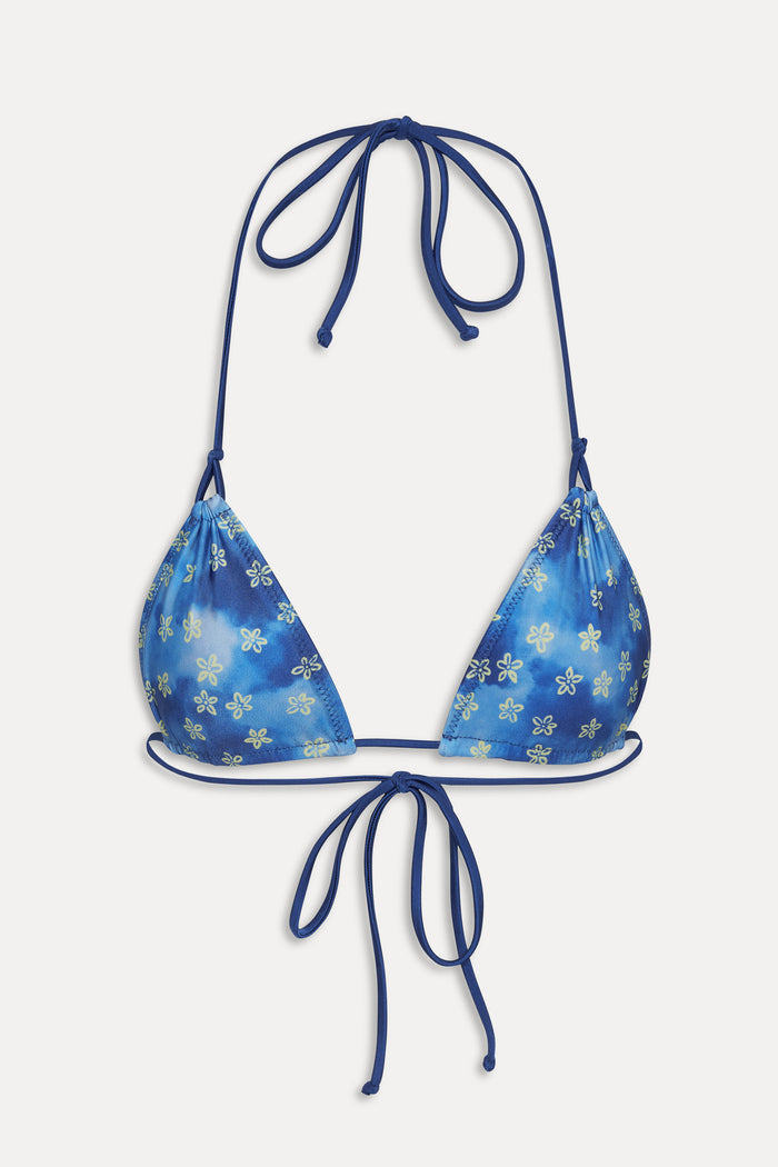 Ari Triangle Shine Bikini Top - Cosmic Bloom