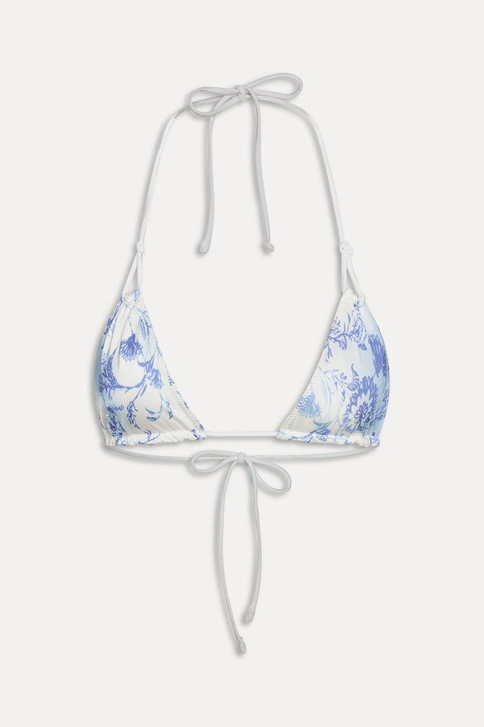 Ari Triangle Shine Bikini Top - Fleur de Bleu