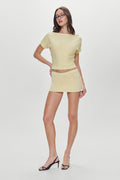 Ash Knit Mini Skort Buttercup