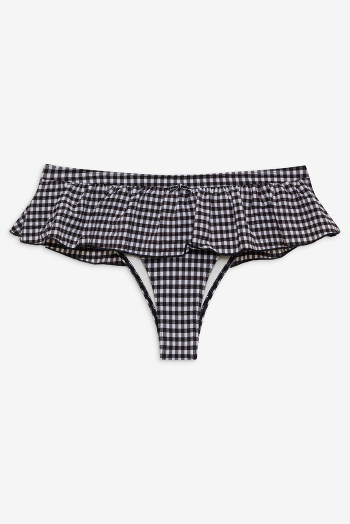 Augustine Seersucker Gingham Swim Skirt Blackberry Gingham