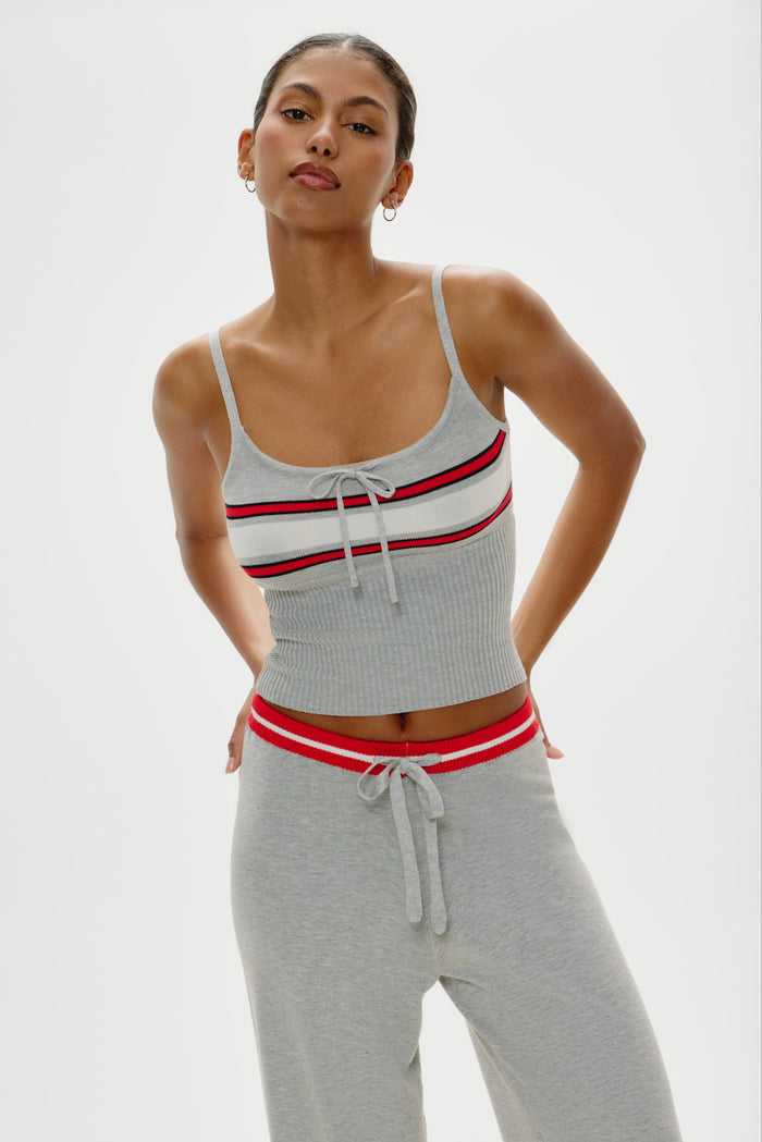 Barrymore Knit Tank Top - Mochi Stripe