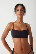 Bay view bralette bikini top black