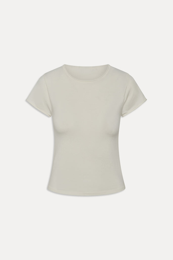 Baylee Knit Tee -  Soft Vanilla