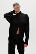 Bea Knit Zip Up Sweater - Black