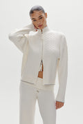 Bea Knit Zip Up Sweater - Honeymoon