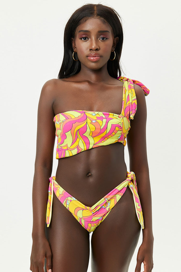 Bella Peace Terry Bandeau One Shoulder Top