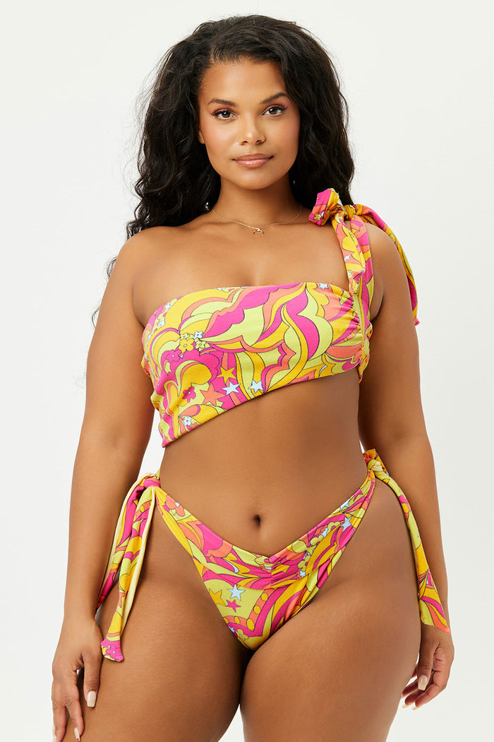 Bella Peace Terry Bandeau One Shoulder Top Extended