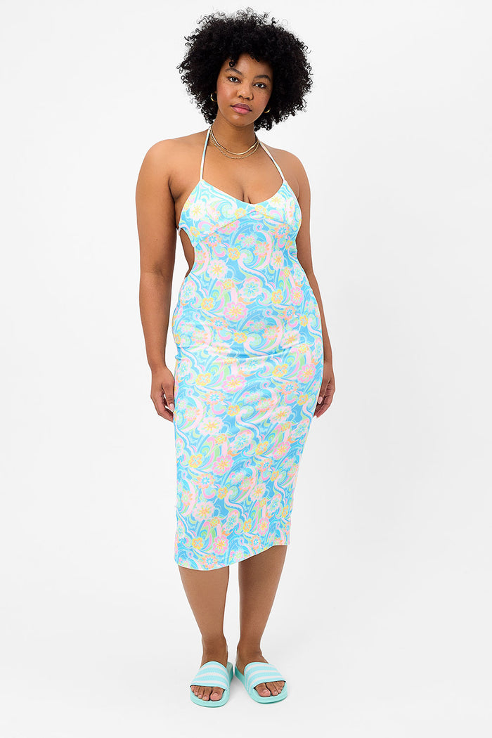 Benatar Terry Halter Dress Sunshower