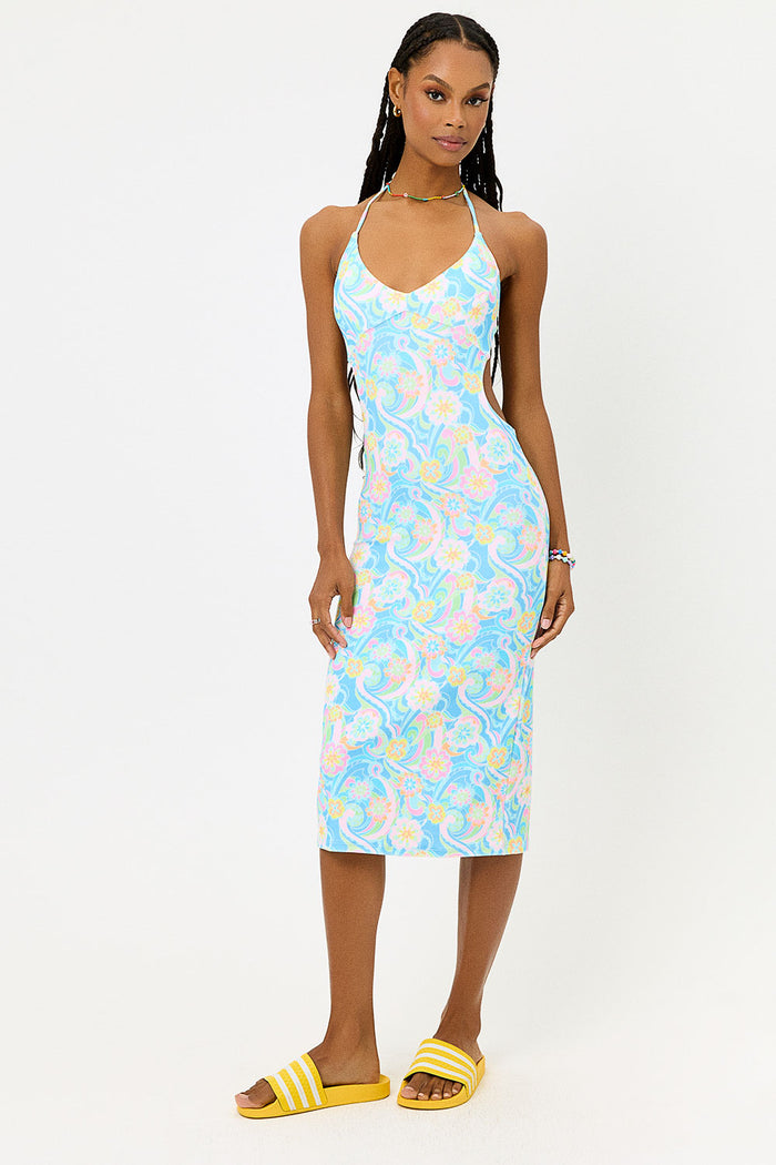 Benatar Terry Halter Dress Sunshower