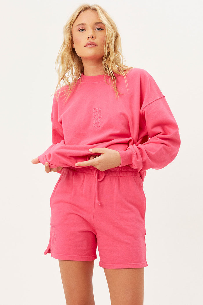Bennie Rosewood Pink Oversized Crewneck Sweatshirt