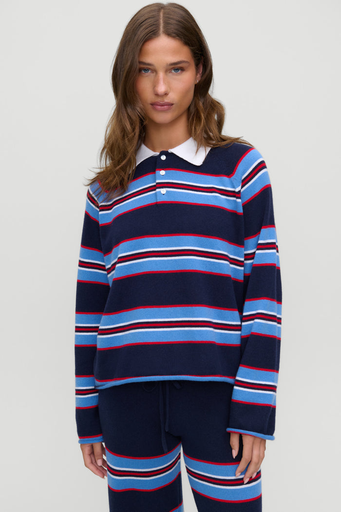Benson Cashmere Rugby Sweater - Rugby Stripe