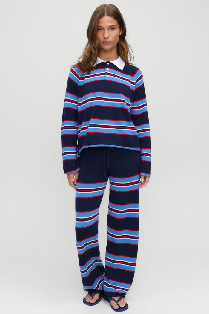 Benson Cashmere Rugby Sweater - Rugby Stripe