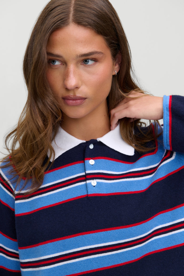 Benson Cashmere Rugby Sweater - Rugby Stripe