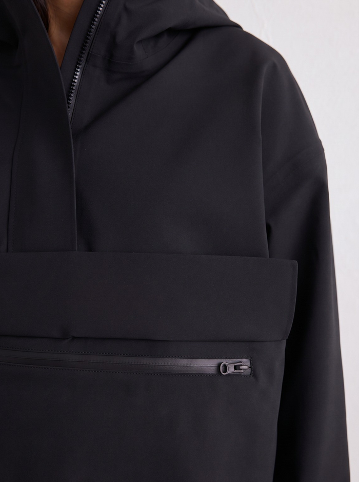 Black Waterproof Oversized Anorak