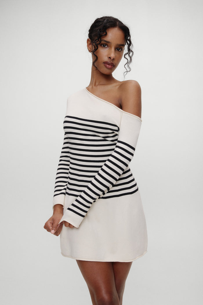 Boardwalk Knit Mini Dress Ivory