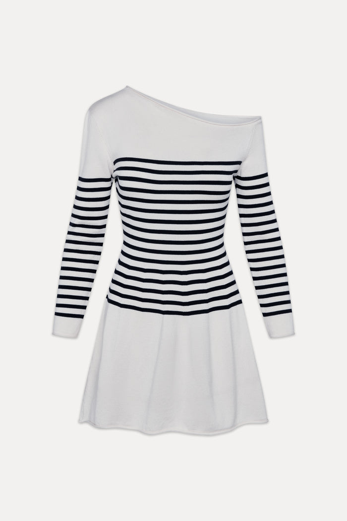 Boardwalk Off Shoulder Mini Dress Ivory