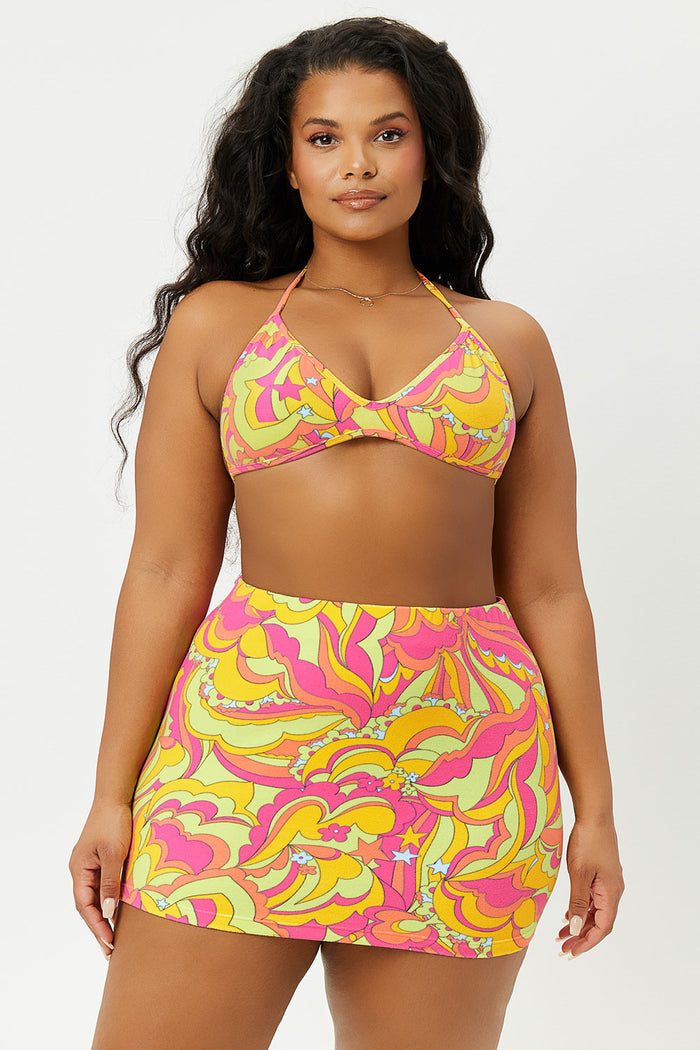 Boardwalk Peace Terry Bra Top Extended