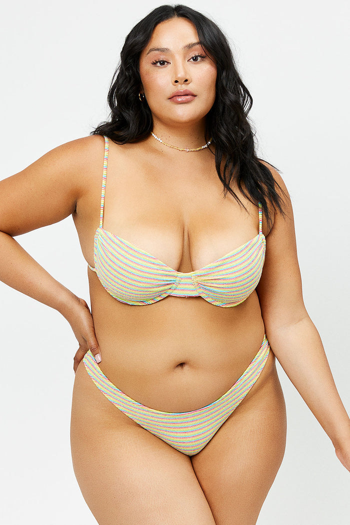 Boots Lovers Stripe Terry Skimpy Bikini Bottom Extended