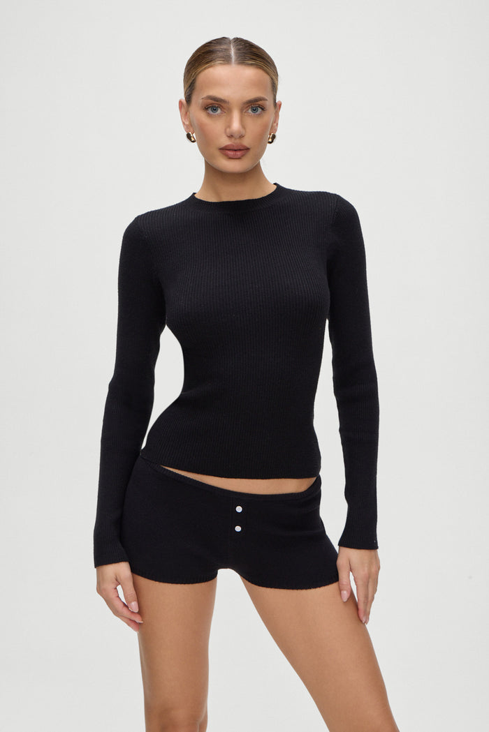 Riley Knit Sweater Black