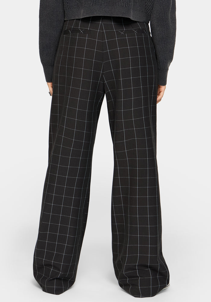 Brandi Check D-Ring Straight Leg Trouser