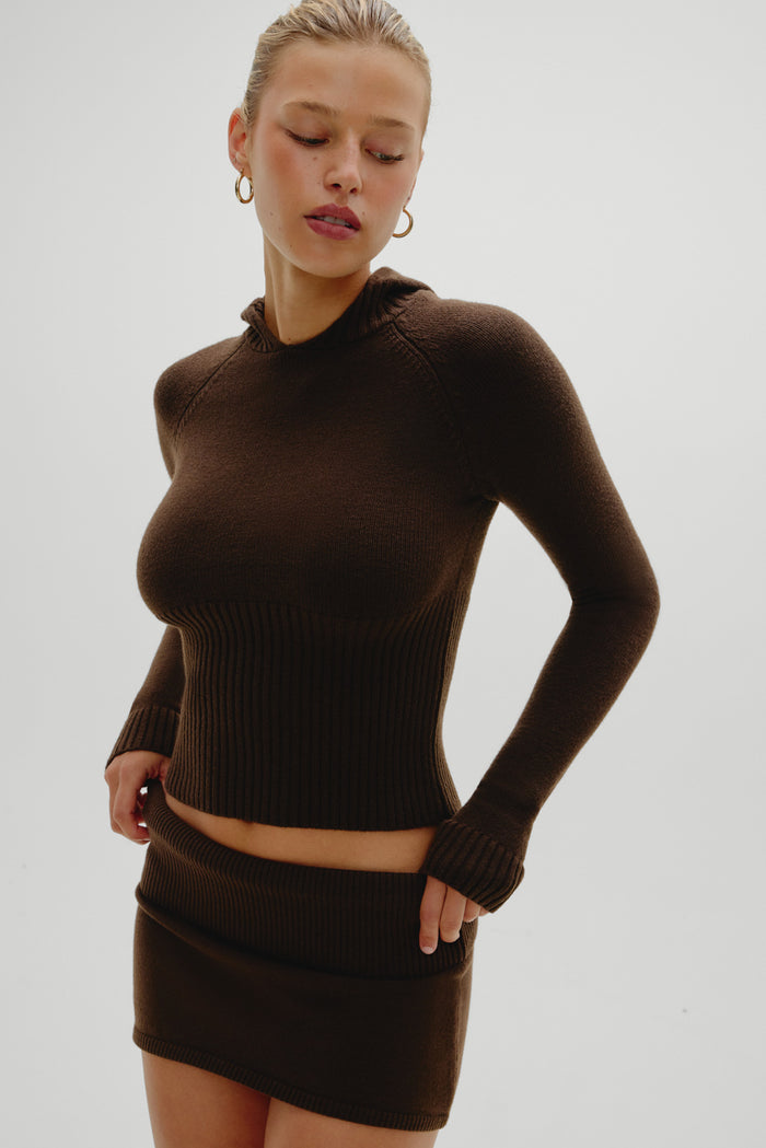 Briar Mini Skort - Chocolate Brown