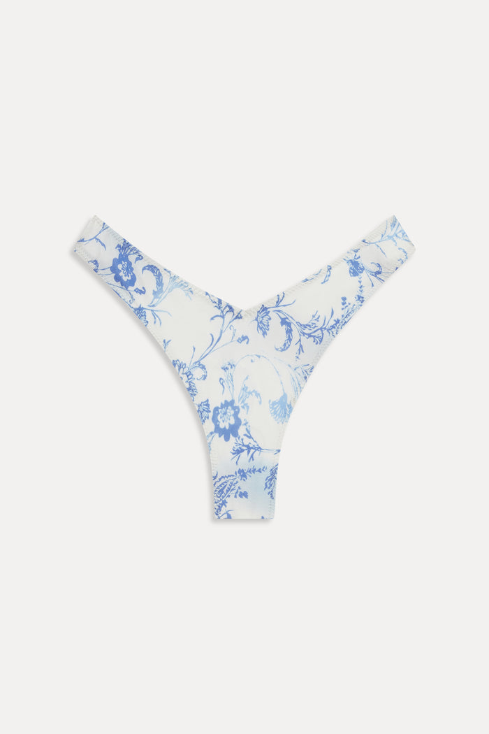 Brittany Micro Shine Bikini Bottom - Fleur de Bleu