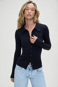 Brooks Button Up Sweater Black