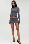 Cali Cloud Cable Knit Skort - Winter Skies