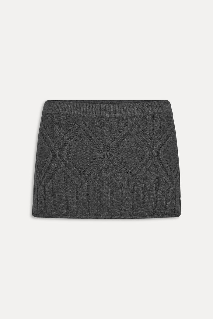 Cali Cloud Cable Knit Skort - Winter Skies