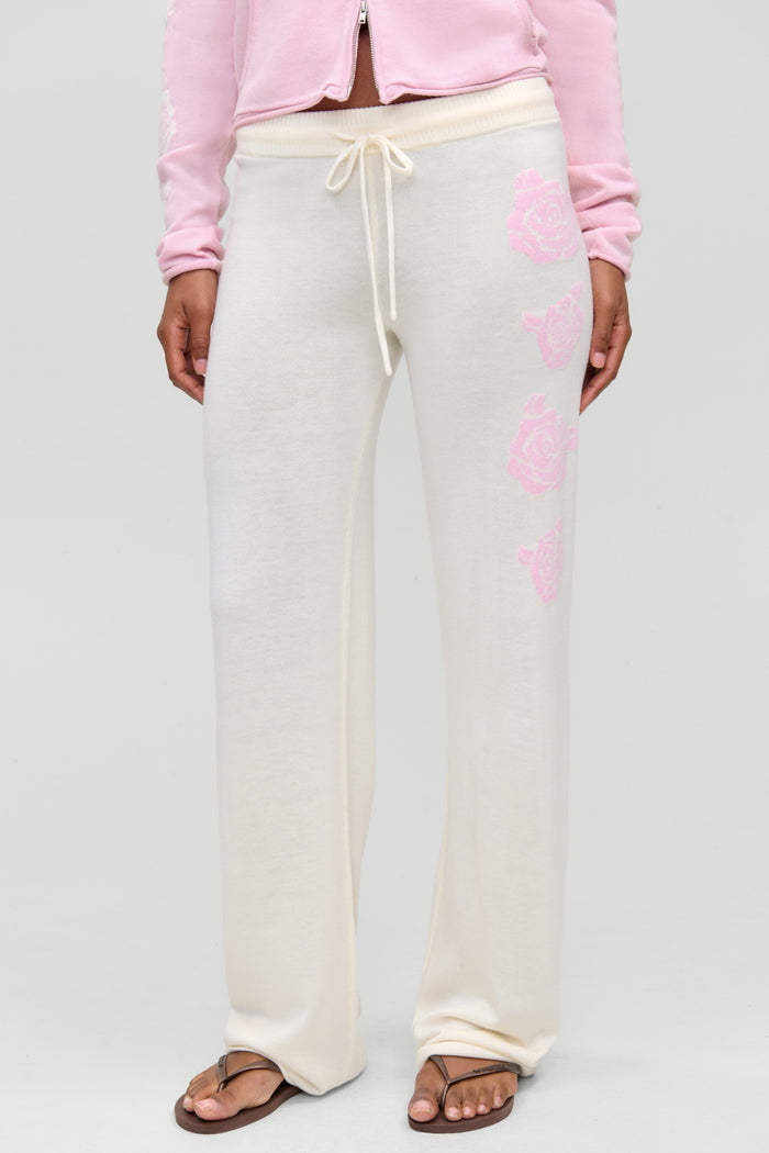 Calvin Knit Lounge Pant - White Bloom