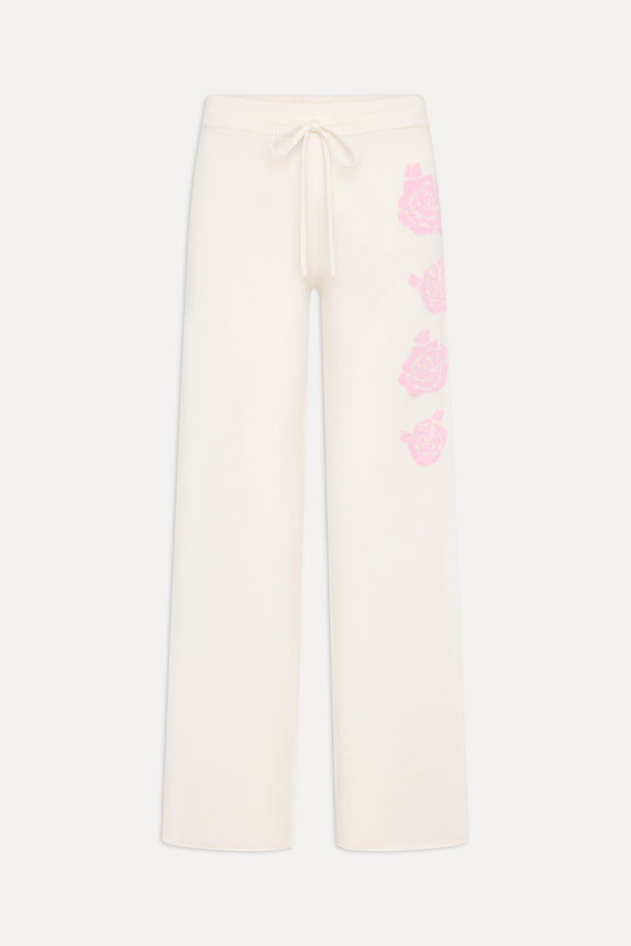 Calvin Knit Lounge Pant - White Bloom