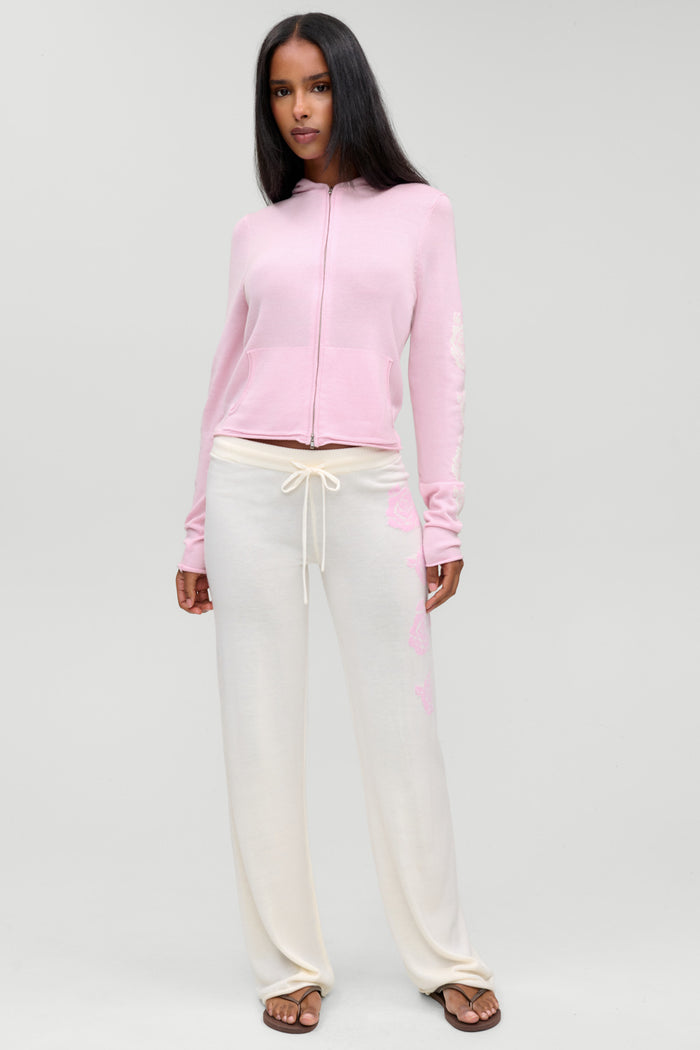 Calvin Knit Lounge Pant - White Bloom