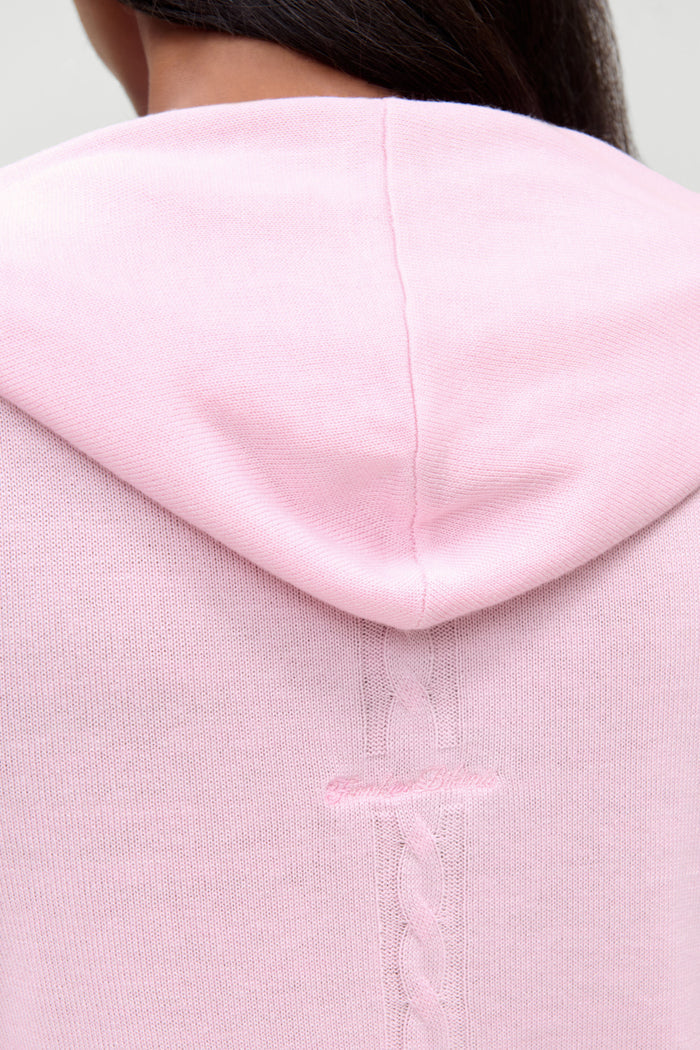 Calvin Knit Zip Up Hoodie - Pillow Pink