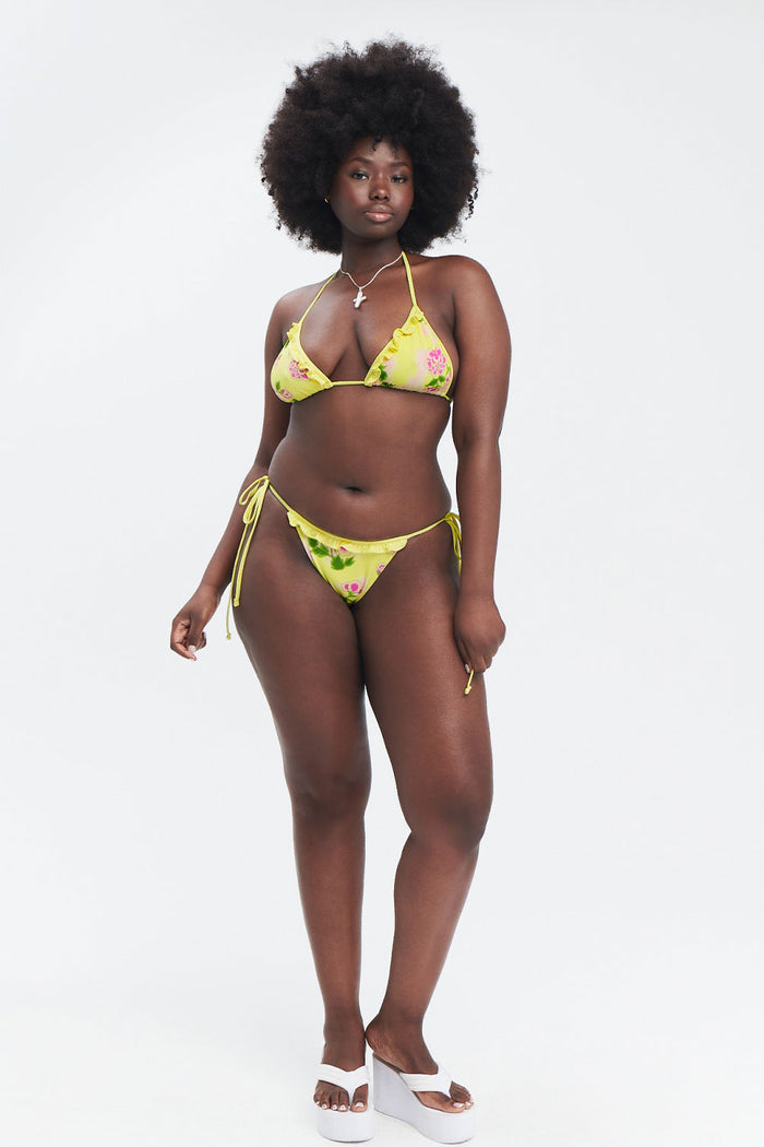 Camilla Floral String Bikini Bottom Mojito
