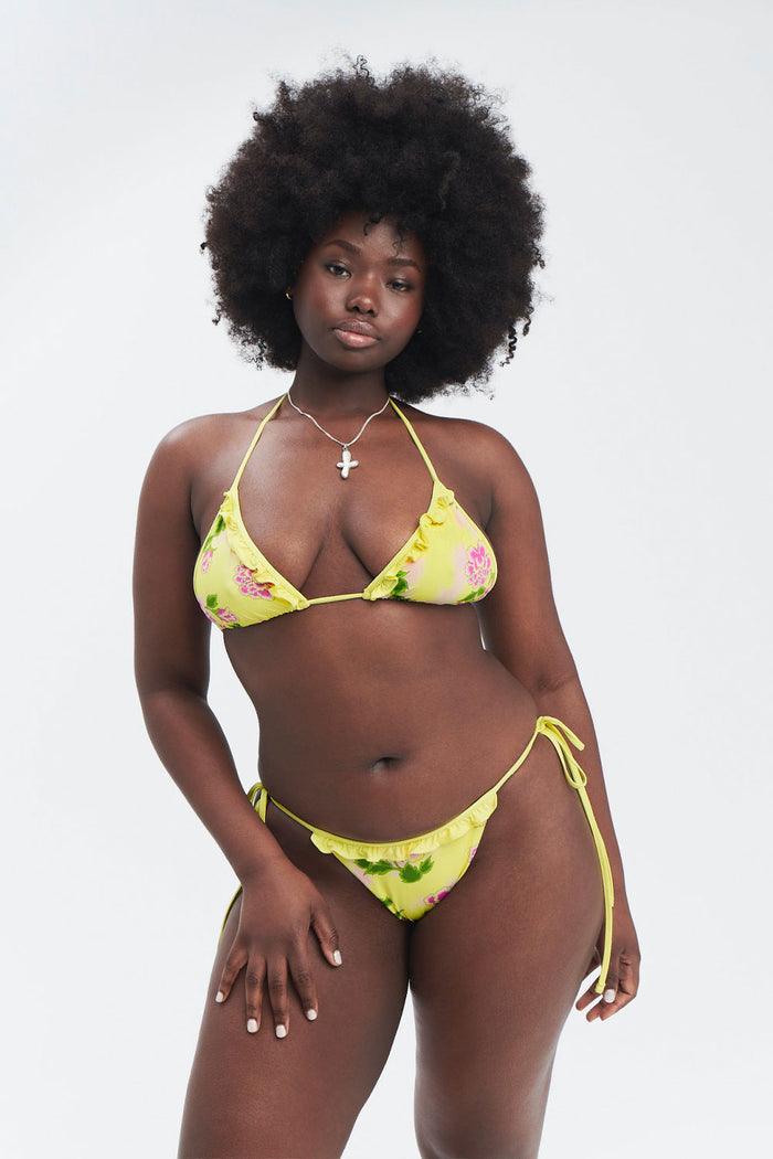 Camilla Floral String Bikini Bottom Mojito