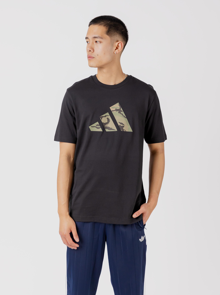 Camo Three Bar Logo Graphic T-Shirt