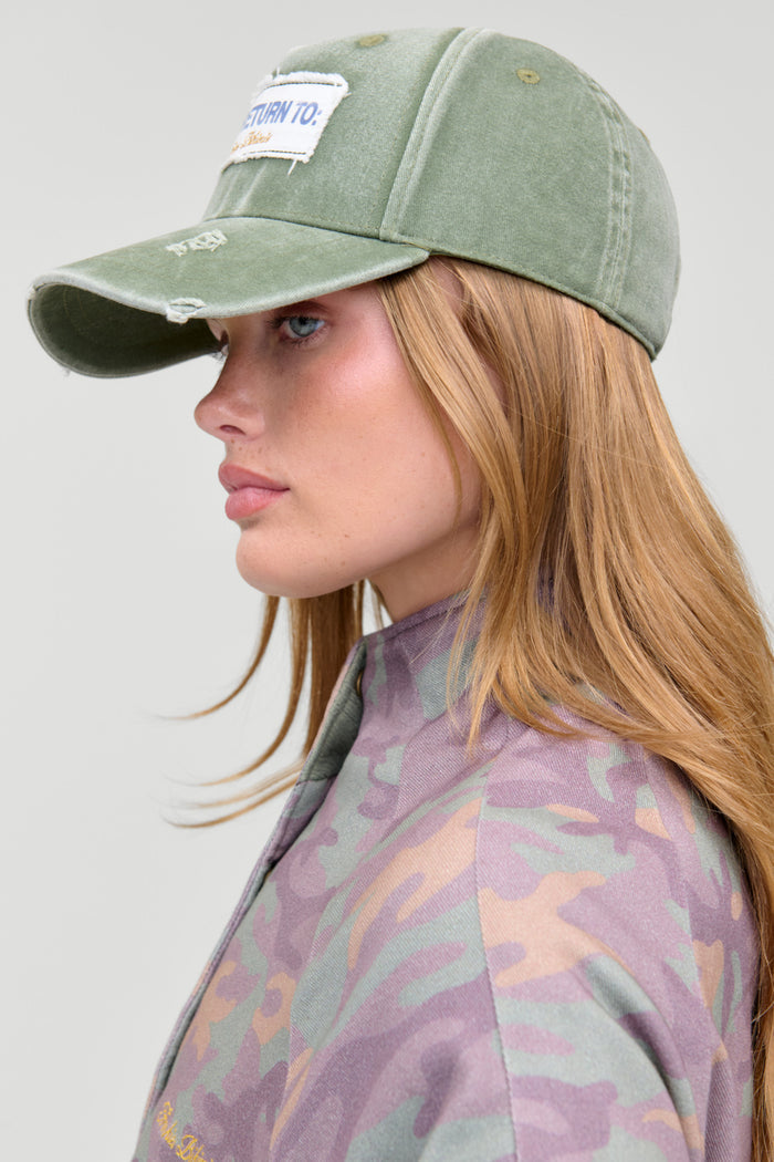 Carolina Distressed Canvas Baseball Cap - Harvest