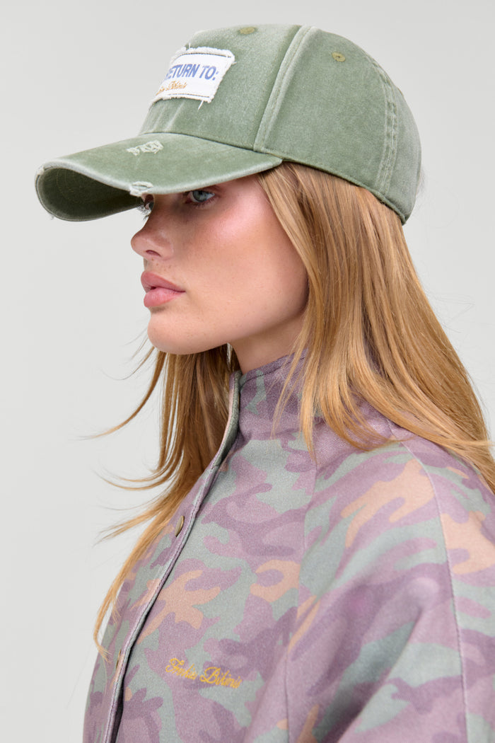 Carolina Distressed Canvas Baseball Cap - Harvest