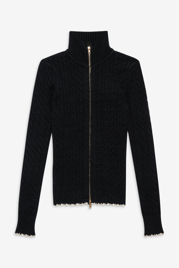 Carter Cable Knit Sweater Black