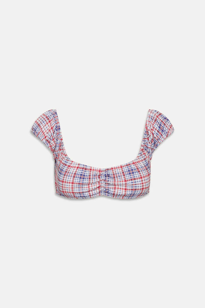 Charlotte Bikini Top - Americana Plaid