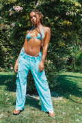 Chilli Terry Cargo Pant Blue Isle